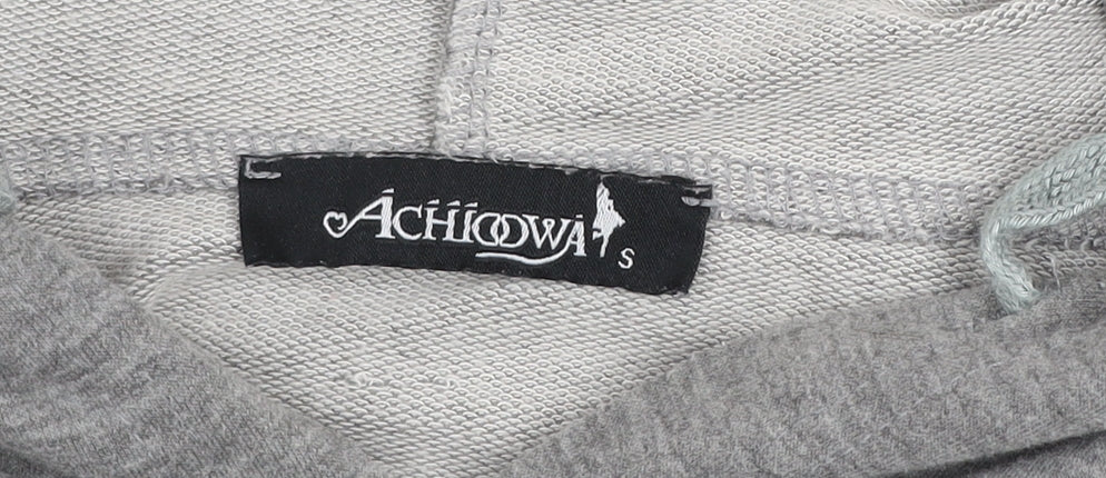 Womens UK Size S Achiouwa Grey Pullover Hoodie