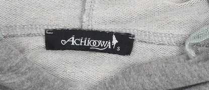 Womens UK Size S Achiouwa Grey Pullover Hoodie