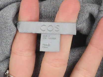 COS Men's Grey Roll Neck Silk Cotton Jumper Size S