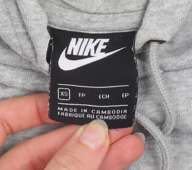 Womens UK Size XS Nike Grey Pullover Hoodie
