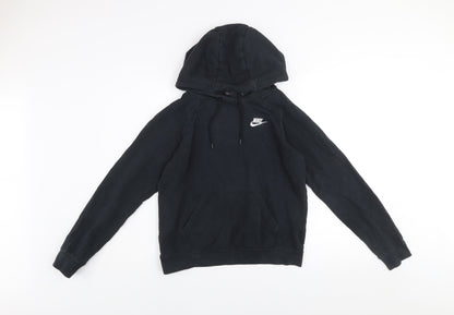 Nike Womens Black XS Pullover Hoodie Sweatshirt Cotton Blend