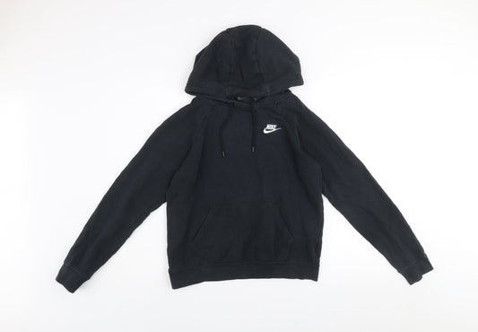 Nike Womens Black XS Pullover Hoodie Sweatshirt Cotton Blend