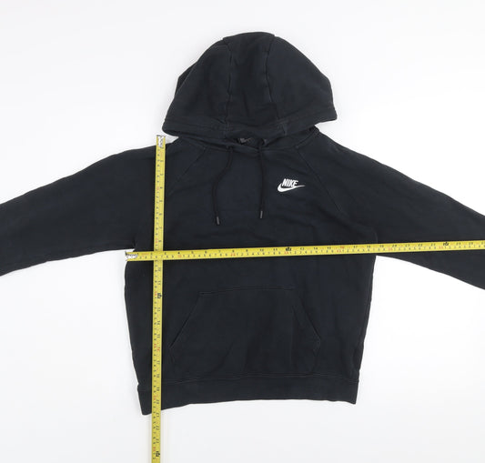Nike Womens Black XS Pullover Hoodie Sweatshirt Cotton Blend