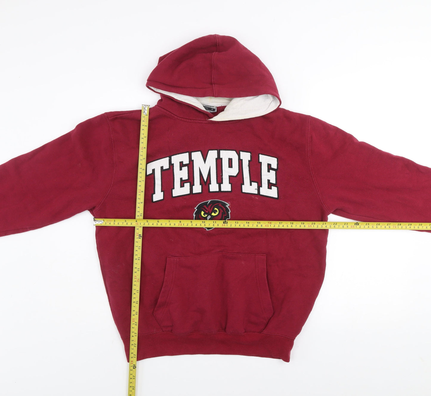 Mens UK Size S Stadium Athletics Red Pullover Hoodie