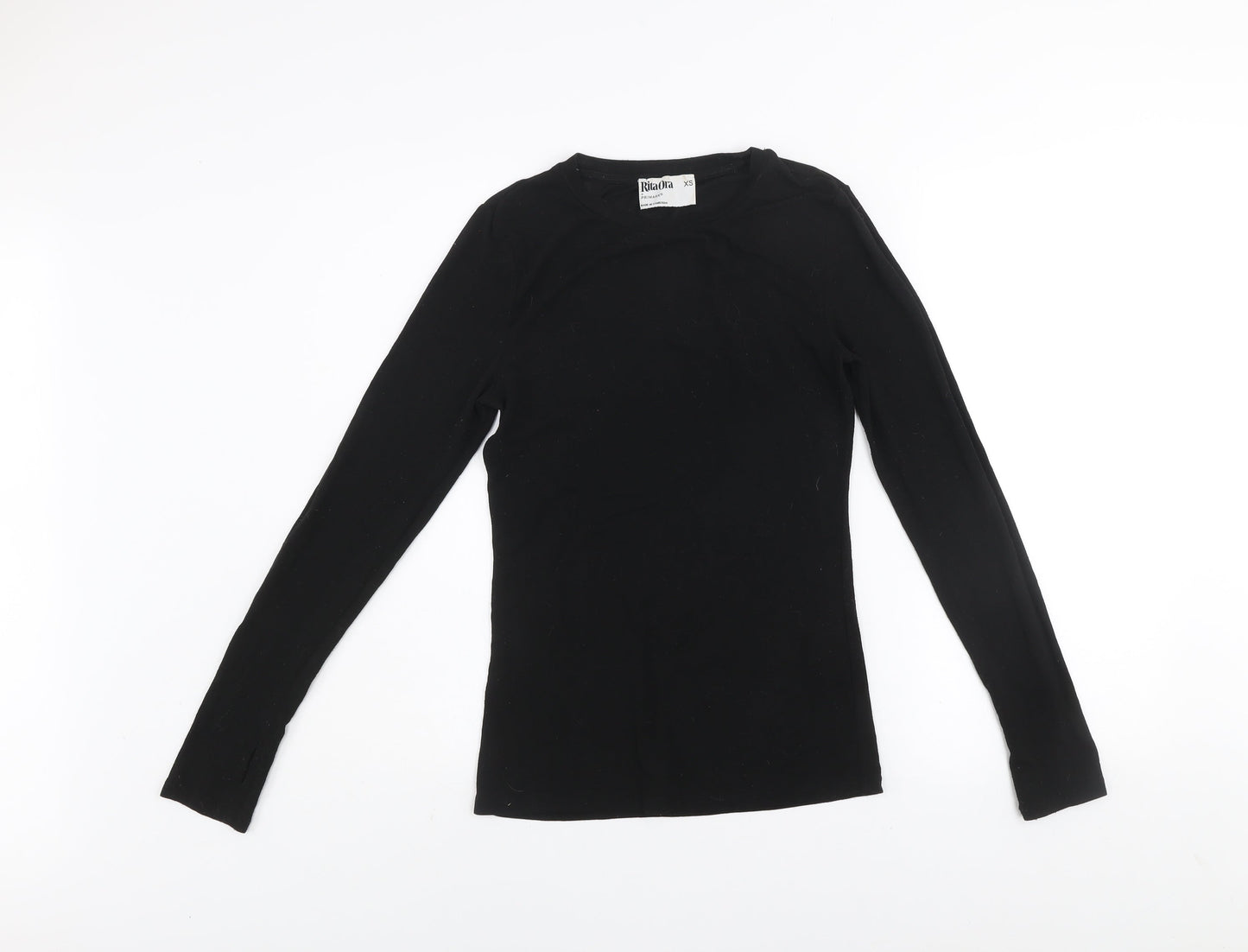 Primark Women’s Black Long Sleeve Slim Fit Stretch Top XS
