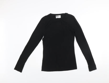 Primark Women’s Black Long Sleeve Slim Fit Stretch Top XS