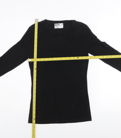 Primark Women’s Black Long Sleeve Slim Fit Stretch Top XS