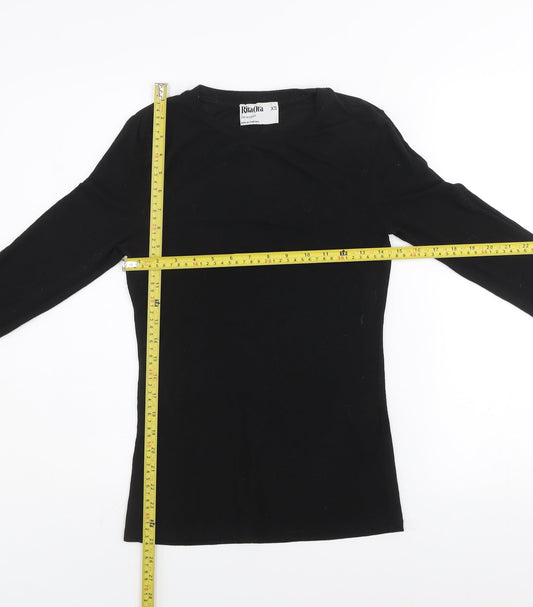 Primark Women’s Black Long Sleeve Slim Fit Stretch Top XS