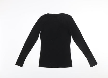 Primark Women’s Black Long Sleeve Slim Fit Stretch Top XS