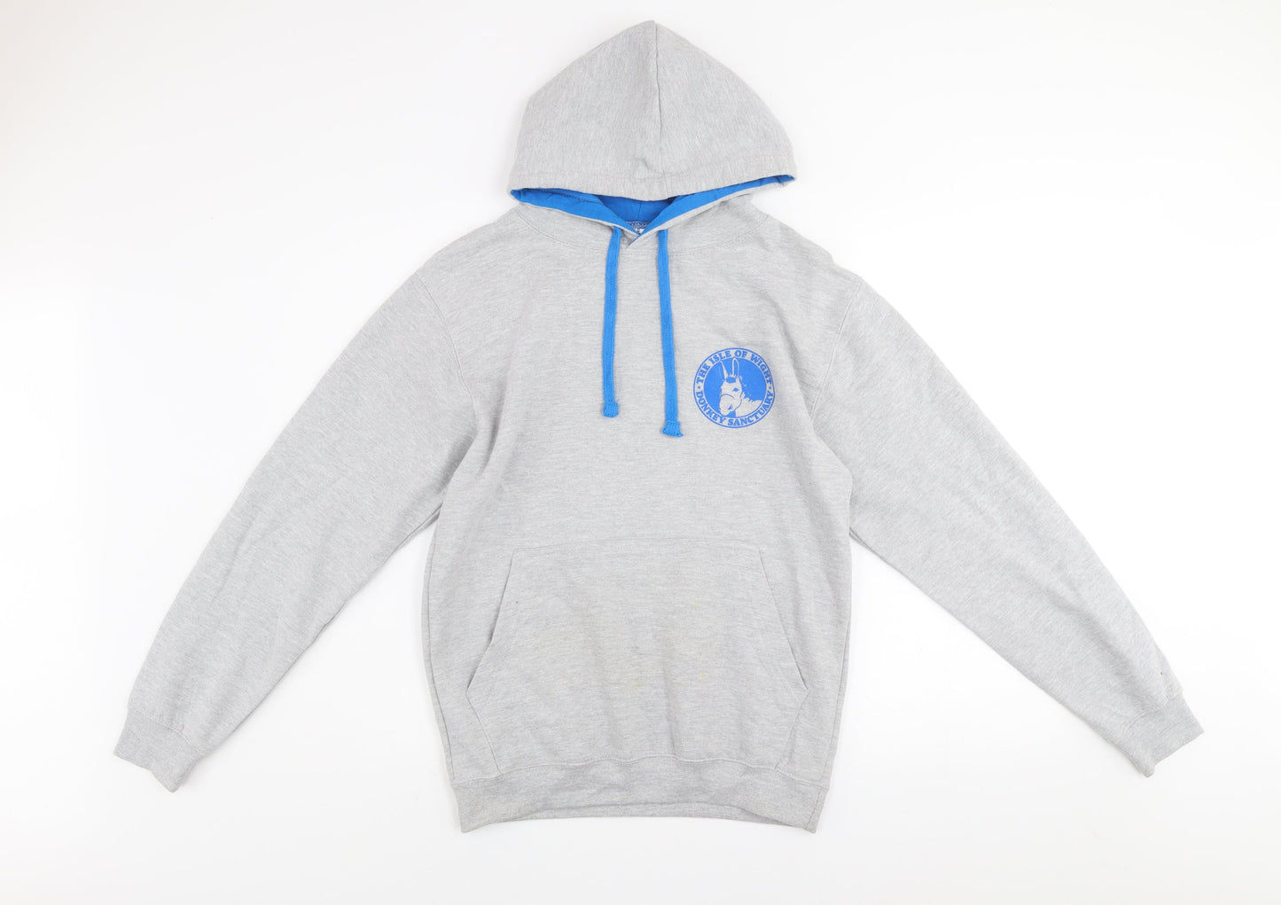 Mens UK Size M Just Hoods Grey Pullover Hoodie