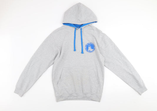 Mens UK Size M Just Hoods Grey Pullover Hoodie