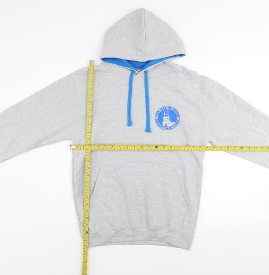 Mens UK Size M Just Hoods Grey Pullover Hoodie