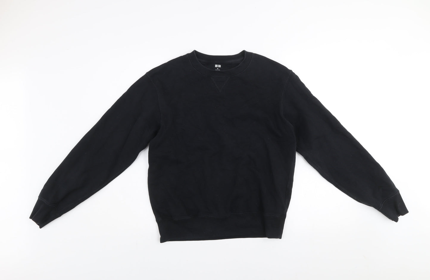 Mens UK Size XS Uniqlo Black Pullover Sweatshirt