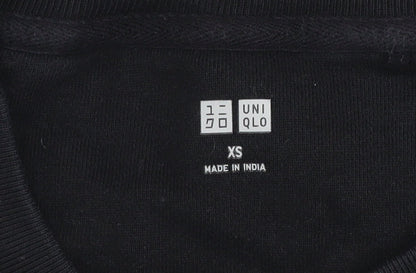 Mens UK Size XS Uniqlo Black Pullover Sweatshirt