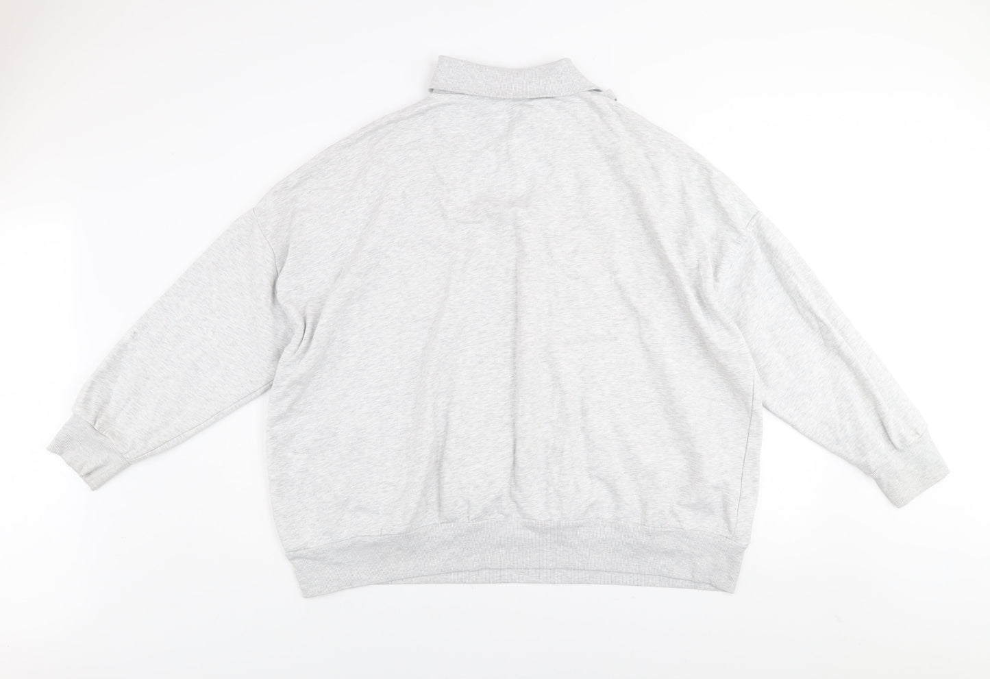 George Mens Grey 2XL Half Zip High Neck Sweatshirt