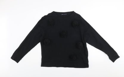 Womens UK Size 14 Marks and Spencer Black Pullover Sweatshirt