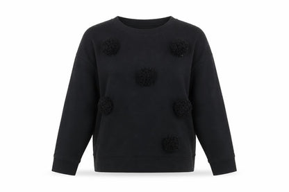 Womens UK Size 14 Marks and Spencer Black Pullover Sweatshirt