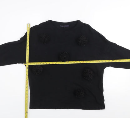 Womens UK Size 14 Marks and Spencer Black Pullover Sweatshirt