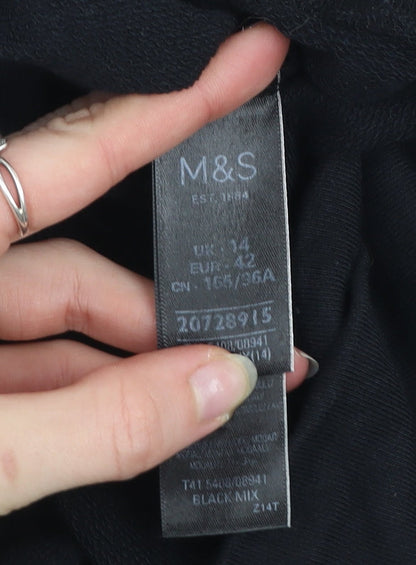 Womens UK Size 14 Marks and Spencer Black Pullover Sweatshirt