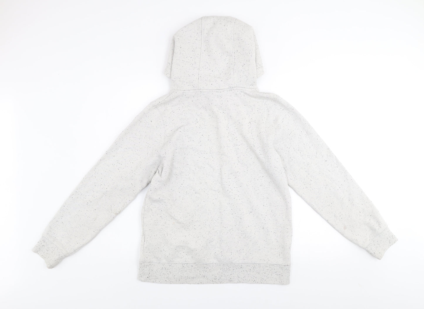 Animal Women's Grey Speckled Pullover Hoodie Size 12 Cotton Blend Casual