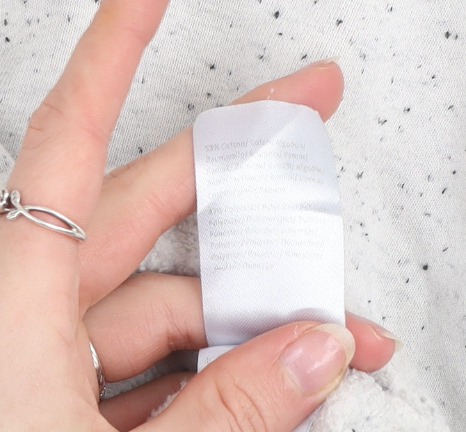 Animal Women's Grey Speckled Pullover Hoodie Size 12 Cotton Blend Casual