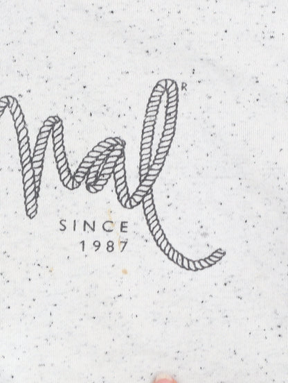 Animal Women's Grey Speckled Pullover Hoodie Size 12 Cotton Blend Casual