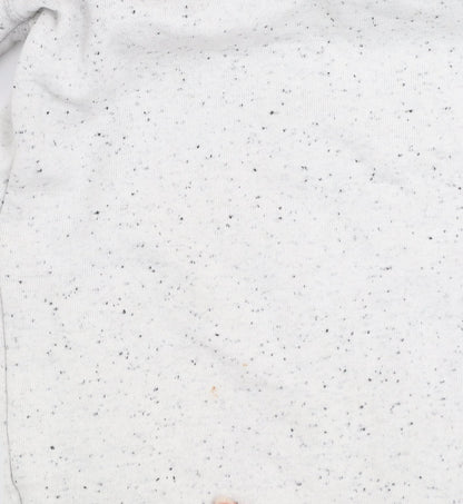 Animal Women's Grey Speckled Pullover Hoodie Size 12 Cotton Blend Casual