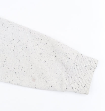 Animal Women's Grey Speckled Pullover Hoodie Size 12 Cotton Blend Casual