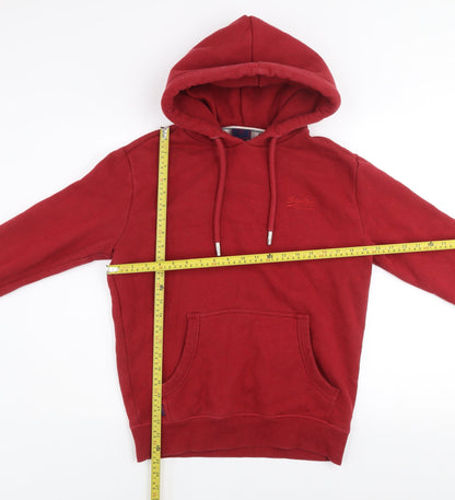 Mens UK Size S Superdry Red Pullover Hoodie