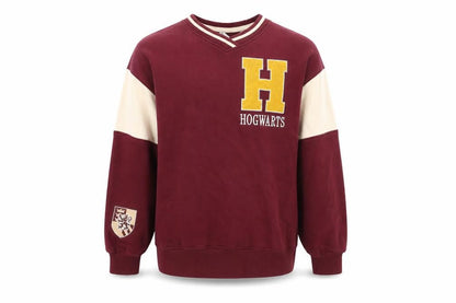 H&M Boys Red Hogwarts Colourblock V-Neck Sweatshirt 11-12 Years