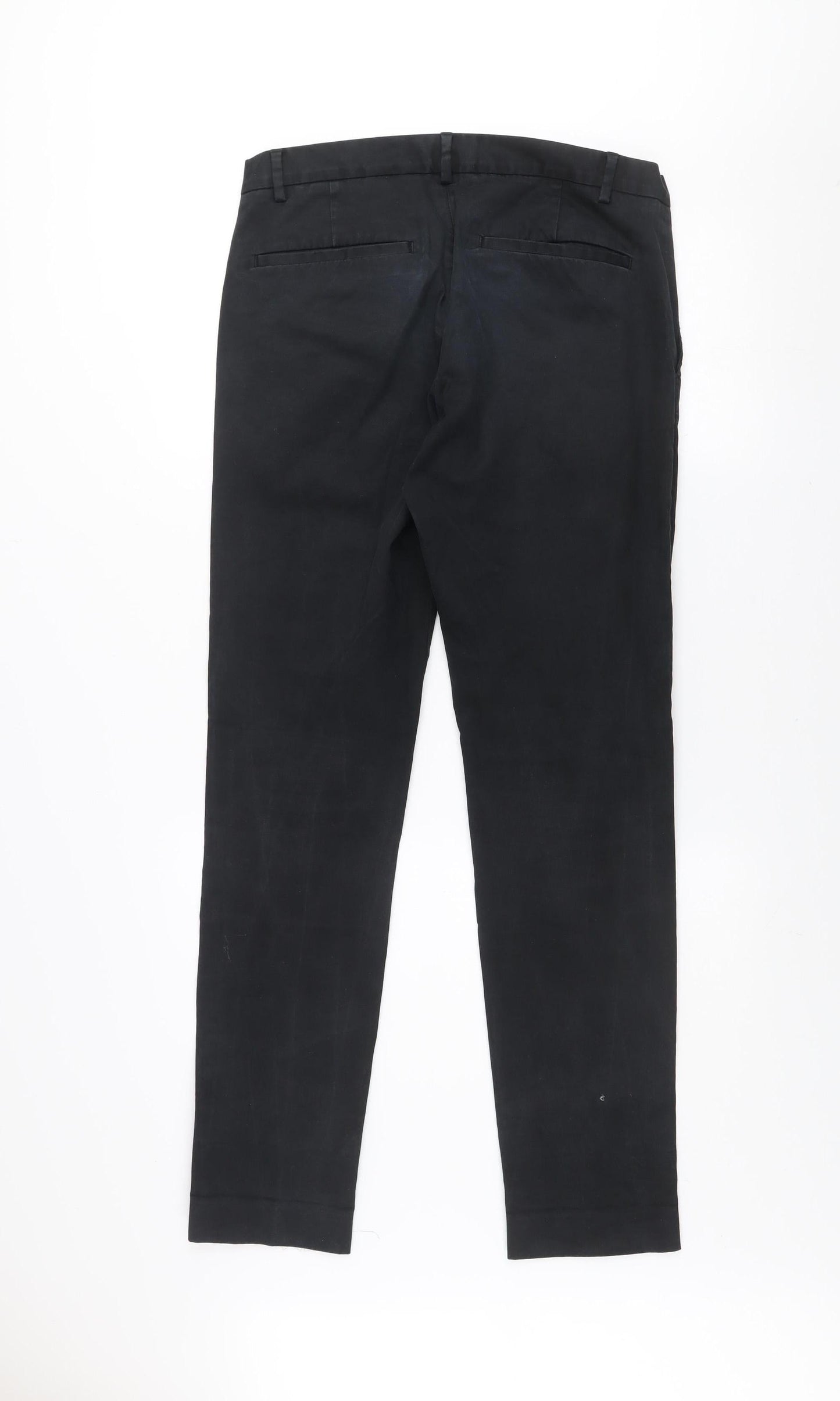 Mens UK Size M COS Slim Fit Chino Black Trousers