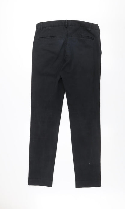 Mens UK Size M COS Slim Fit Chino Black Trousers