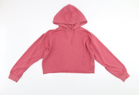 Womens UK Size S New Look Pink Pullover Hoodie