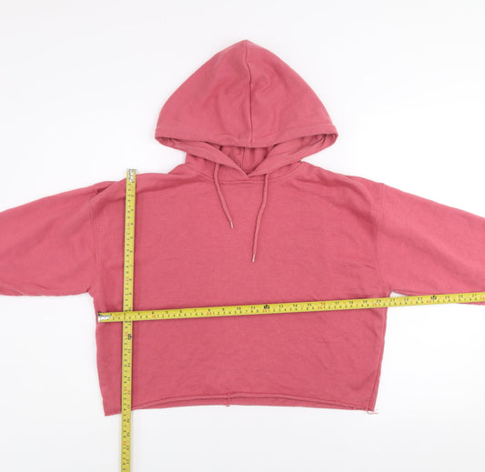 Womens UK Size S New Look Pink Pullover Hoodie