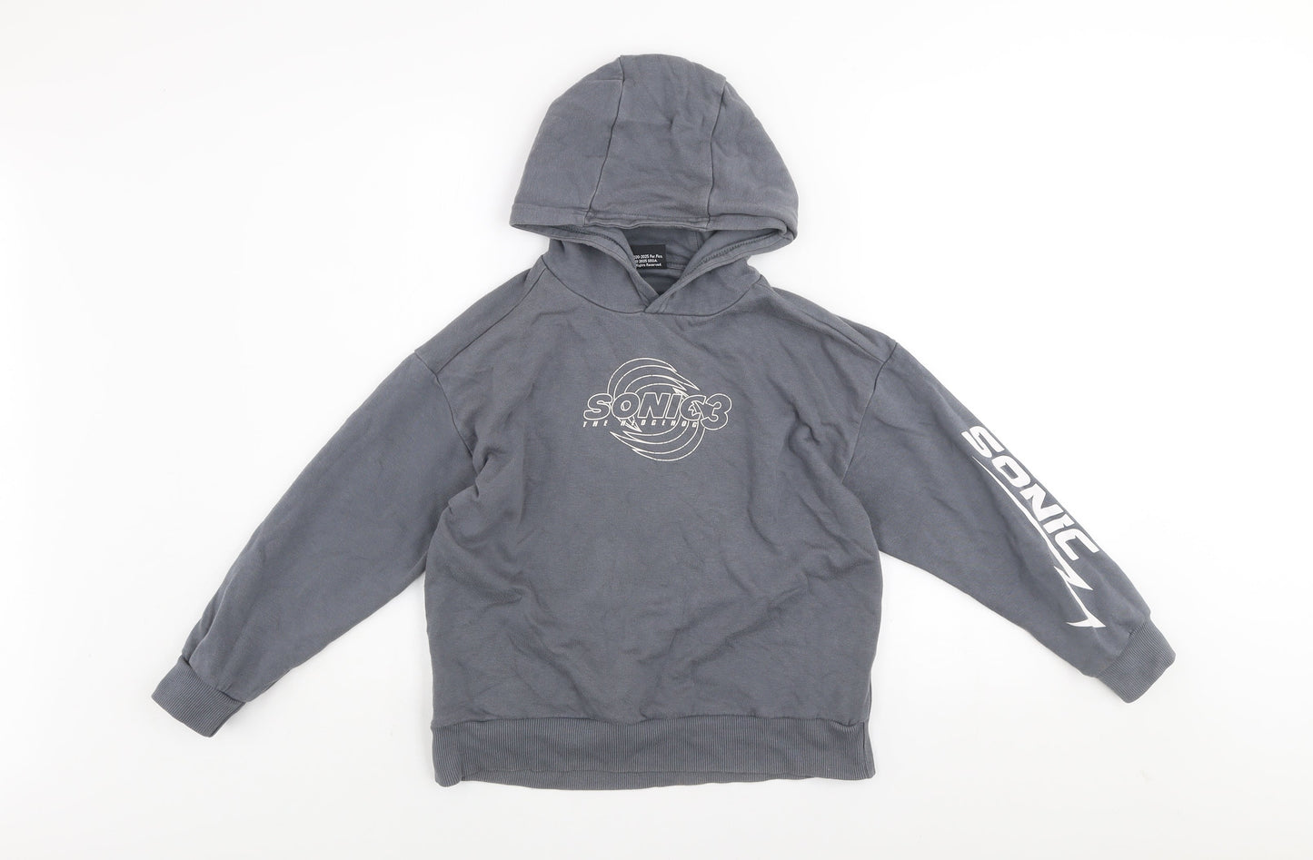 Boys UK Size 8-9 Years Sonic the Hedgehog Grey Pullover Hoodie