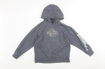 Boys UK Size 8-9 Years Sonic the Hedgehog Grey Pullover Hoodie