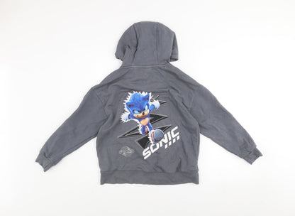 Boys UK Size 8-9 Years Sonic the Hedgehog Grey Pullover Hoodie