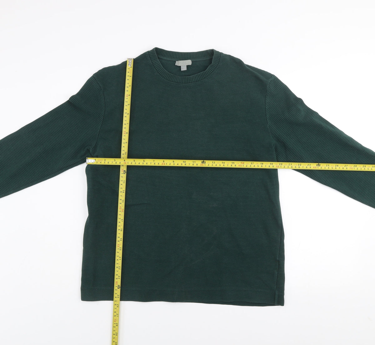 Mens UK Size L COS Green Pullover Sweatshirt