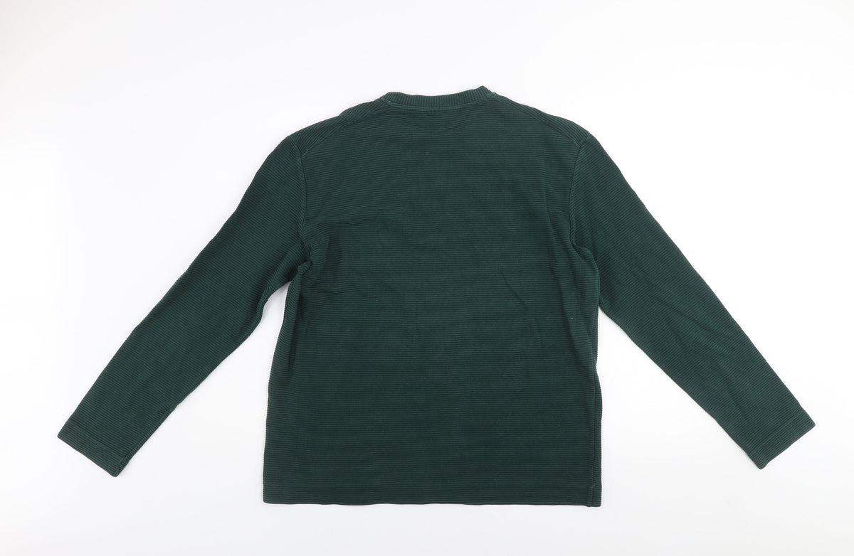 Mens UK Size L COS Green Pullover Sweatshirt