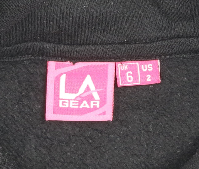 Womens UK Size 6 LA Gear Black Pullover Hoodie