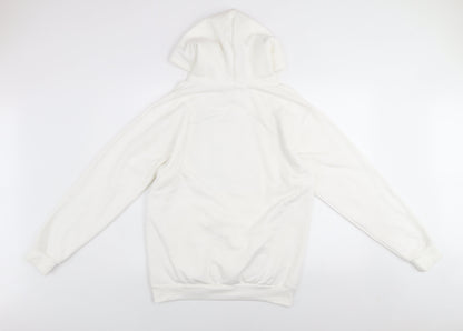 Womens UK Size S Stars & Stripes White Pullover Hoodie