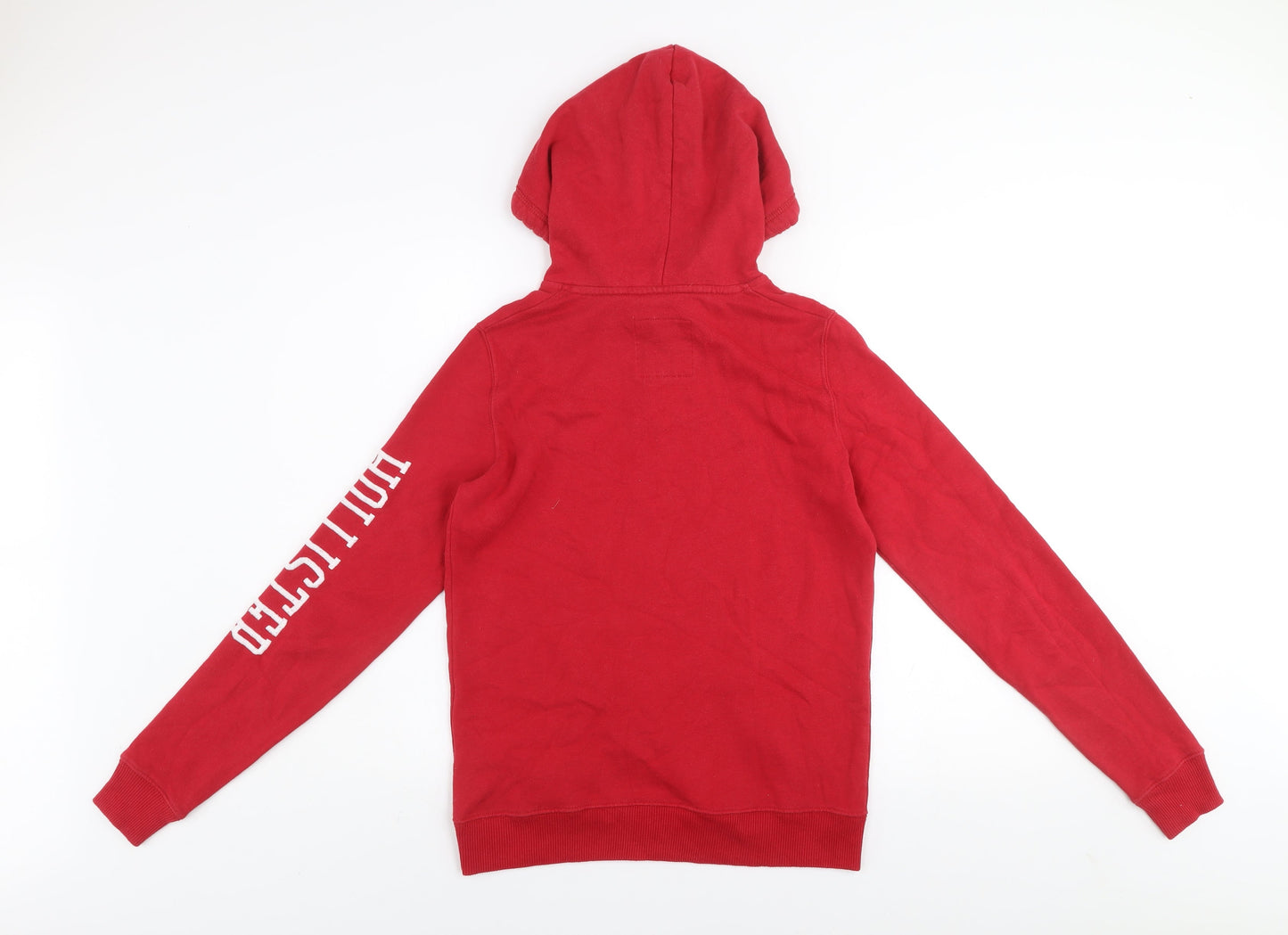 Mens UK Size XS Hollister Red Pullover Hoodie