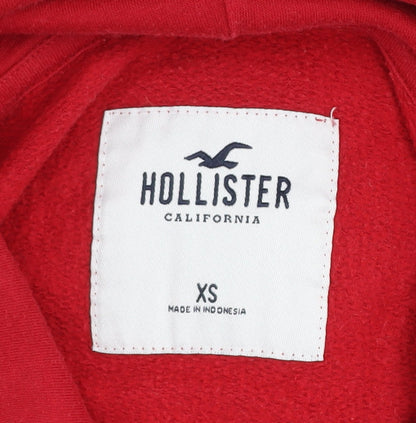 Mens UK Size XS Hollister Red Pullover Hoodie