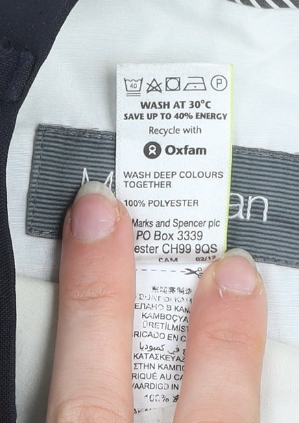 Marks and Spencer Men's Navy 32R Dress Trousers Polyester Regular Fit