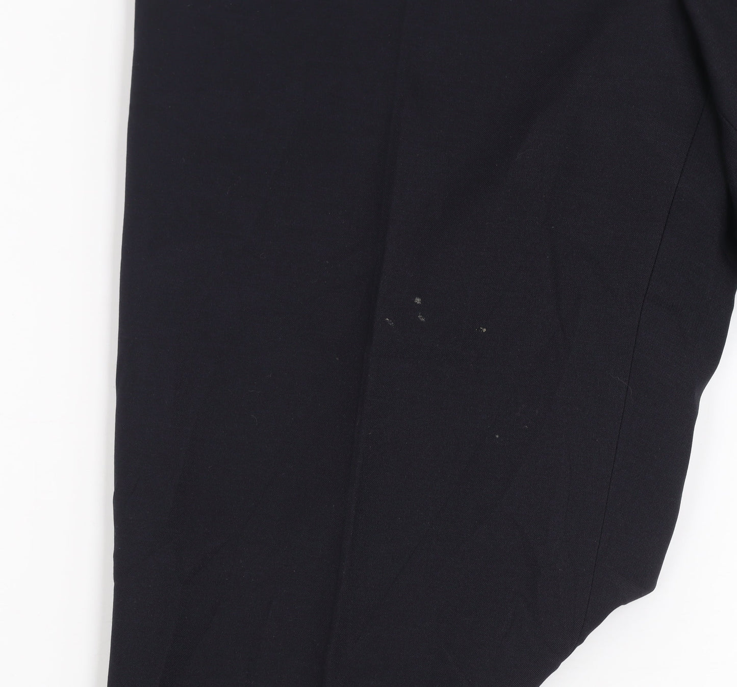 Marks and Spencer Men's Navy 32R Dress Trousers Polyester Regular Fit