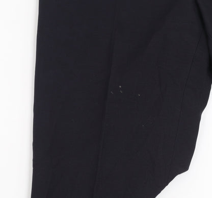 Marks and Spencer Men's Navy 32R Dress Trousers Polyester Regular Fit