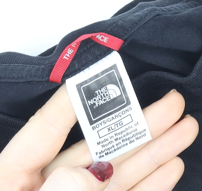 Boys UK Size XL The North Face Black BasicJersey T-Shirt