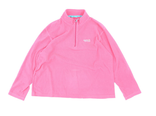 Regatta Womens Pink Fleece 1/4 Zip Jacket Size 18