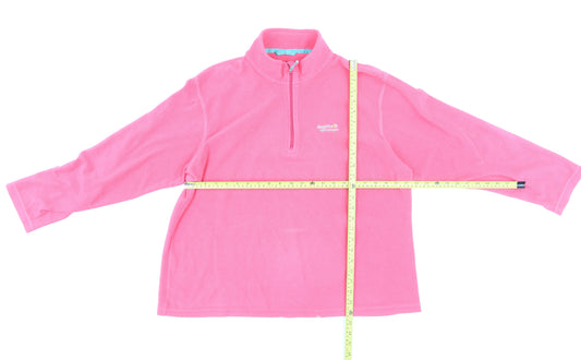 Regatta Womens Pink Fleece 1/4 Zip Jacket Size 18