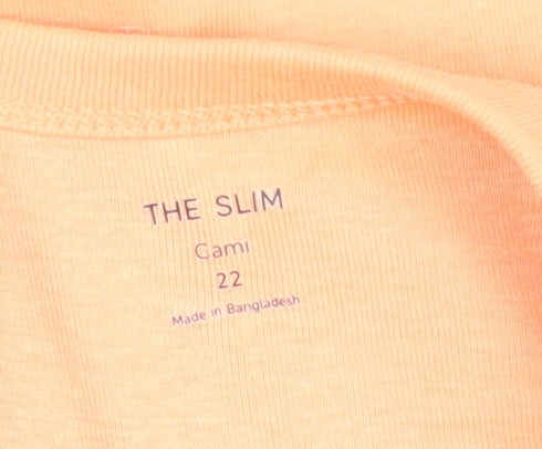 Womens UK Size 22 Marks and Spencer Orange Camisole Tank